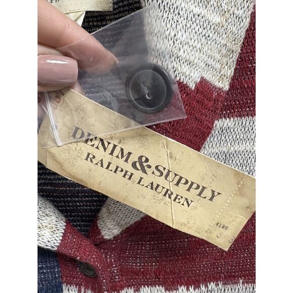 Denim Supply Ralph Lauren American Flag Cardigan Sweater NWT Women’s M RARE - Picture 6 of 11